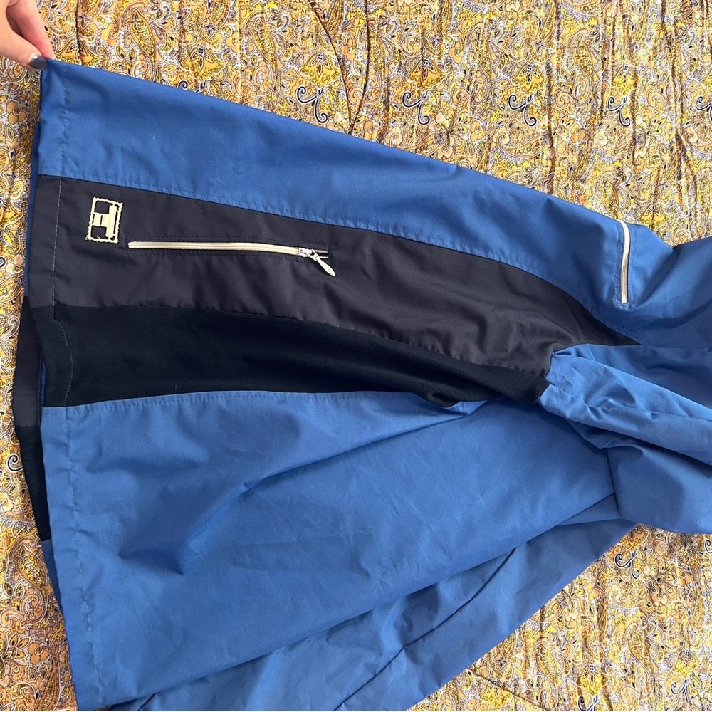 Vintage 70s 80s Tenson Sweden Blue & Navy Zip Windbreaker Streetwear Jacket - Picture 12 of 16